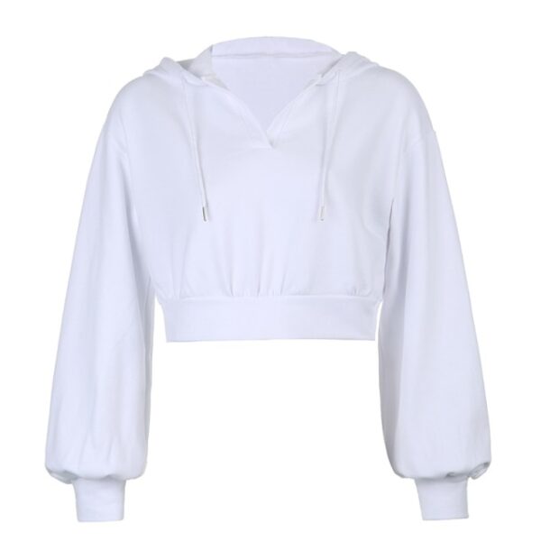 Casual Pullovers Cropped Hoodies Long Sleeve Sweatshirt Gothic Jacket Top - Image 7