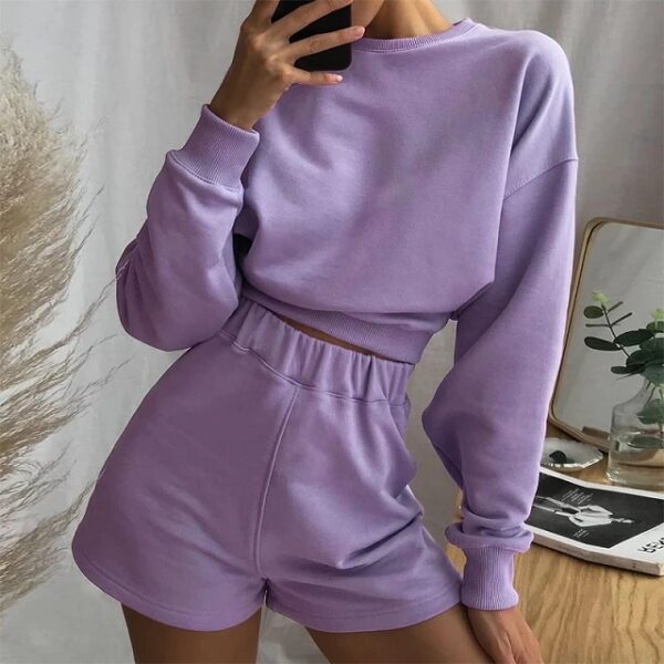 Crop Top Hoodies Sweatshirt Drop-shoulder Crop Top Clothes - Image 6