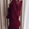 Bodycon Dresses Halter Casual Long Sleeves Pencil Dress - Image 2