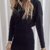 Bodycon Dresses Halter Casual Long Sleeves Pencil Dress - Image 3