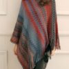 Jewel Neck Layered Fringe Cape - Image 2