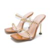New Sexy Shoes Slippers Head Peep Toe Thin High Heel Party - Image 9