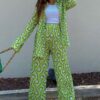Turndown Collar Stretch Overcoat Casual Pants Outfit