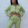 Turndown Collar Stretch Overcoat Casual Pants Outfit - Image 2