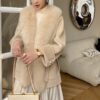 Cashmere Jacket with Natural Fox fur collar Overwear
