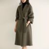 Fashion French Minimalist Double-sided Cashmere Blend Coat - Image 3