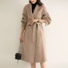 Fashion French Minimalist Double-sided Cashmere Blend Coat - Image 4