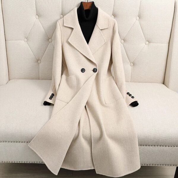 Fashion Long Lapel Vintage Solid Color Coats - Image 4