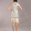 Sequined Solid Sleeveless Halloween Flapper Dress - Image 2