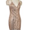 Fashion Style Outfits Great Backless Sequined V Neck Party Dress - Image 4