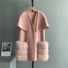 High-Quality Cashmere Blend Cloak Shawl Patchwork Coat - Image 9