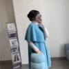 High-Quality Cashmere Blend Cloak Shawl Patchwork Coat - Image 7