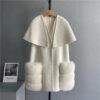 High-Quality Cashmere Blend Cloak Shawl Patchwork Coat - Image 8