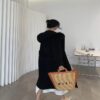 Natural Fox Fur Collar Cuffs Hood Jacket - Image 2