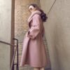 Real Fox Fur Collar Double Sided Cashmere Wool Coat - Image 2