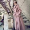 Real Fox Fur Collar Double Sided Cashmere Wool Coat