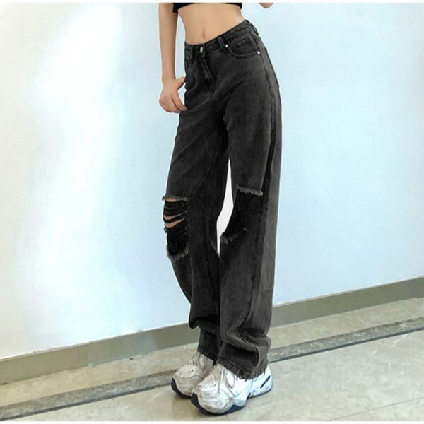 Casual Wide Leg High Waist Streetwear Loose Jeans