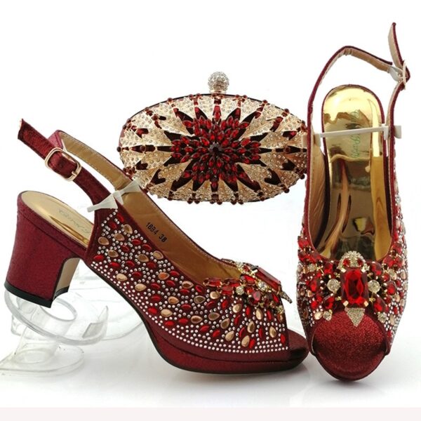 Italian Designer Party Shoes And Bag Set - Image 3