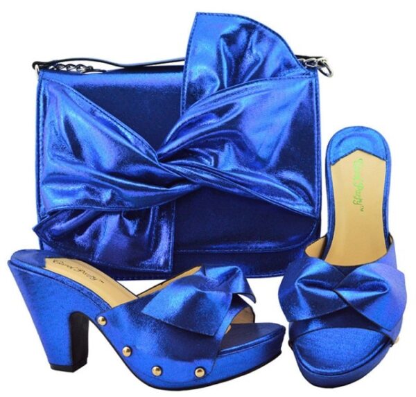 New Arrival High Quality Bride Cristaly Shoe and Bag Set - Image 7