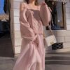 Sexy Off Shoulder Lantern Sleeve Sweater - Image 3
