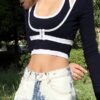 Casual Elastic Comfortable Short Top Two-Piece Set - Image 3