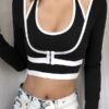 Casual Elastic Comfortable Short Top Two-Piece Set - Image 2