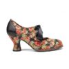 Elegant Flowers  Lace Up Stitching Chunky Heel Pumps - Image 2
