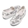 Flowers Printed Pattern Comfortable Rocker Sole Walking Shoes - Image 4