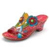 Genuine Leather Hook Loop Sandals