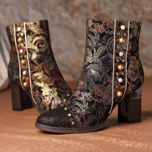 Stitching Splicing Pattern Boots