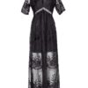 Embroidery Lace long Tunic Beach Maxi Dress - Image 3