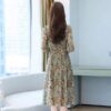 Floral Long Sleeve Midi Casual Dress - Image 3
