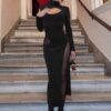 Hollow Out Fashion High Neck Night Club Party Dress