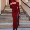 Hollow Out Fashion High Neck Night Club Party Dress - Image 4