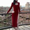 Hollow Out Fashion High Neck Night Club Party Dress - Image 6