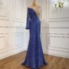 Mermaid O-Neck Long Sleeves Beading Sparkle Formal Dress - Image 5