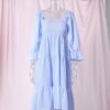 Ruffle Square Neck Puff Sleeve Beach Party Dress - Image 3