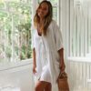 Button Pocket Beachwear Cover Up - Image 2