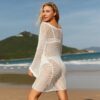 Hollow Tops Long Sleeve Suit Beachwear Cover Up - Image 4