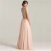 Sexy Crop Top Crystal Pearls Two Piece Fashion Prom Dress - Image 4