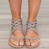 Cross Strap Ankle Sandals - Image 2