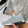 Slip on Wedge Shoes Round Toes Textured Soles - Image 5