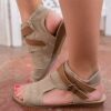 Contrasting Colored Straps Ruched Sandals
