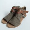 Contrasting Colored Straps Ruched Sandals - Image 5