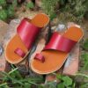 Duo-Strapped Sandals Round Toes and Heels