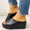 Modern Open Toe  Wedges Slip On - Image 2