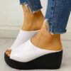 Modern Open Toe  Wedges Slip On - Image 4