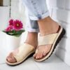 Slip-On Style Open-Toed Sandals Rubberized Soles - Image 6