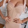 Flesh Straps Neck Sleeveless Semi Formal Dress - Image 6
