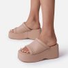 High Heels Slippers Thick Sole Peep Toe Slides - Image 2